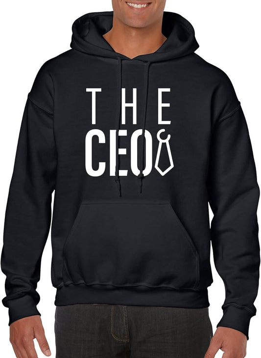 THE CEO Men’s Hoodie (as1, alpha, one_size, regular, regular, Standard, Black, Small)