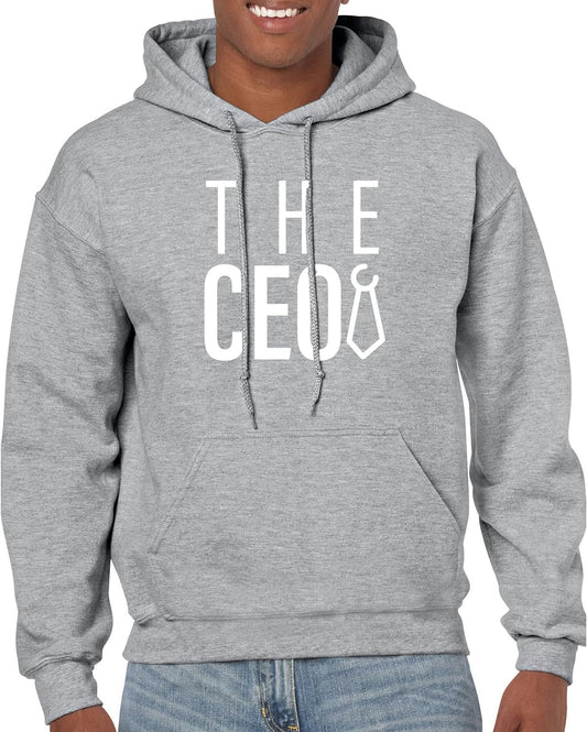 THE CEO Men’s Hoodie (as1, alpha, one_size, regular, regular, Standard, Gray, 2XL)